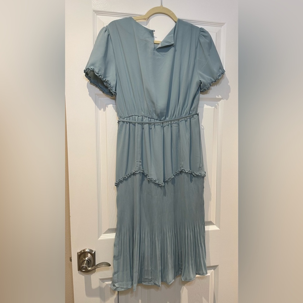 Yea n Rose Blue Pleated Dress